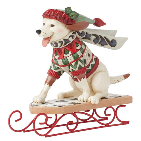 Jim Shore Jim Shore Highland Glen Dog on Sled Figurine