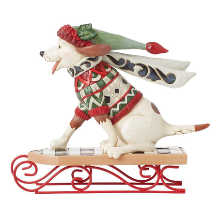 Jim Shore Jim Shore Highland Glen Dog on Sled Figurine