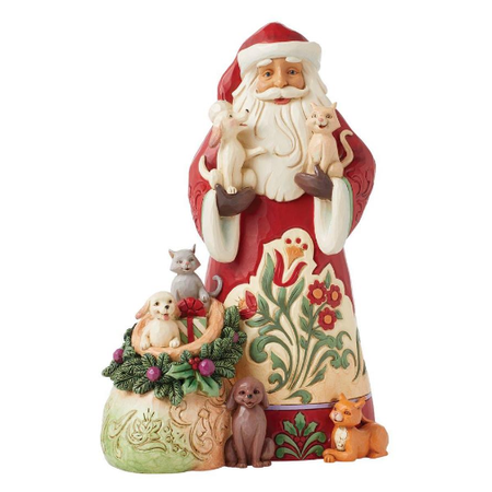 Jim Shore Jim Shore Santa with Pets Figurine