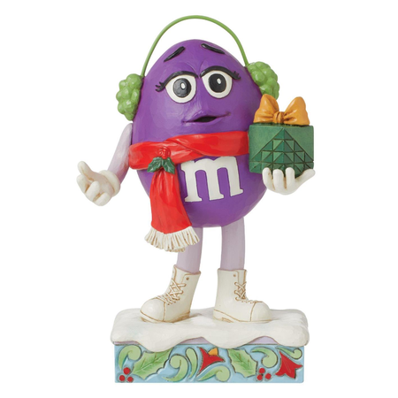 Jim Shore Jim Shore Purple M&M with Gift Figurine