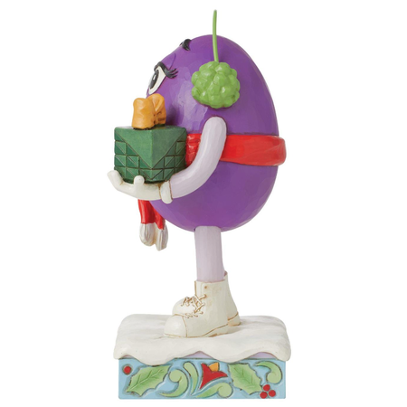 Jim Shore Jim Shore Purple M&M with Gift Figurine