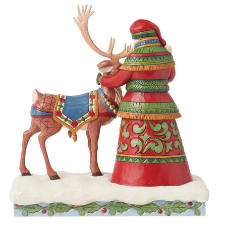 Jim Shore Jim Shore Santa Standing with Deer Figurine