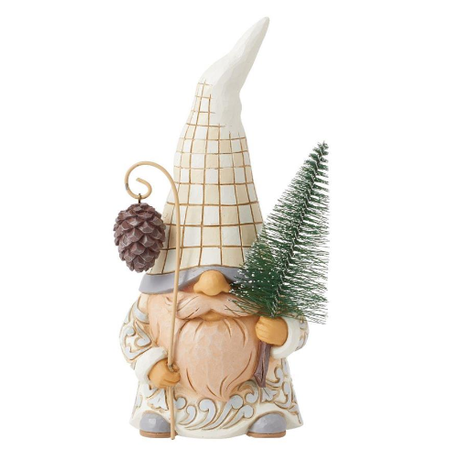 Jim Shore Jim Shore White Woodland Gnome with Sisal Tree Figurine