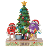 Jim Shore Jim Shore Purple and Red M&M with Lit Christmas Tree Figurine