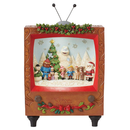 Jim Shore Jim Shore Rudolph LED Diorama TV Scene Figurine