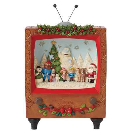 Jim Shore Jim Shore Rudolph LED Diorama TV Scene Figurine