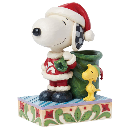 Jim Shore Jim Shore Snoopy Santa and Elf Woodstock Figurine