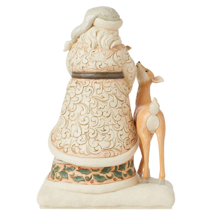 Jim Shore Jim Shore White Woodland Santa Holding Fawn Figurine