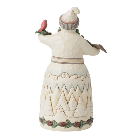 Jim Shore Jim Shore White Woodland Snowman with Pine Garland Figurine