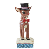 Jim Shore Jim Shore Rudolph in Top Hat and Bowtie Figurine