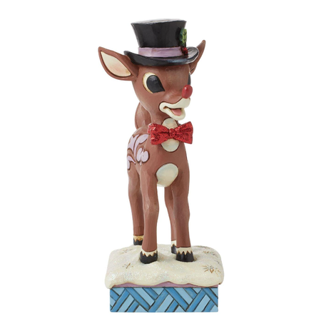 Jim Shore Jim Shore Rudolph in Top Hat and Bowtie Figurine