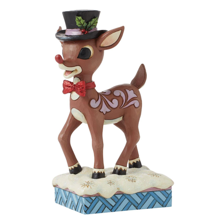 Jim Shore Jim Shore Rudolph in Top Hat and Bowtie Figurine