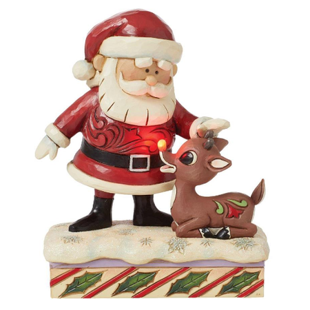 Jim Shore Jim Shore Santa Petting Rudolph Figurine