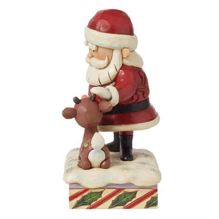 Jim Shore Jim Shore Santa Petting Rudolph Figurine