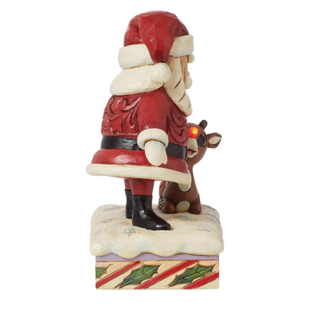 Jim Shore Jim Shore Santa Petting Rudolph Figurine