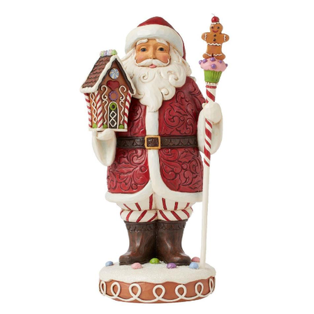 Jim Shore Jim Shore Gingerbread Santa with Staff Figurine