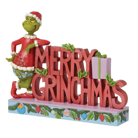 Jim Shore Jim Shore Merry Grinchmas Word Figurine