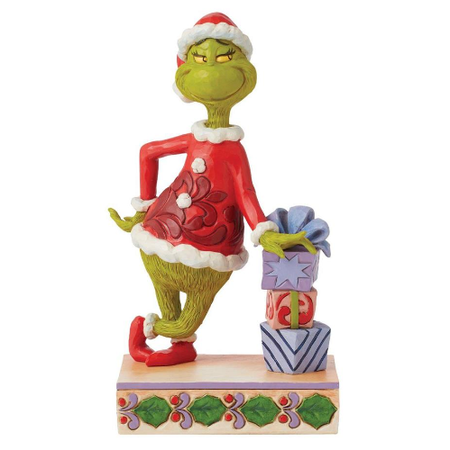 Jim Shore Jim Shore Grinch Leaning on Gifts Figurine