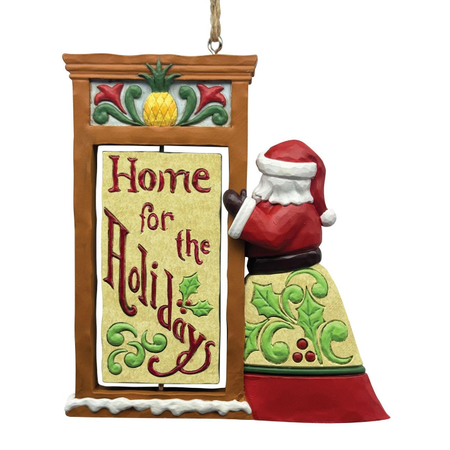 Jim Shore Jim Shore Santa Standing at Door Ornament