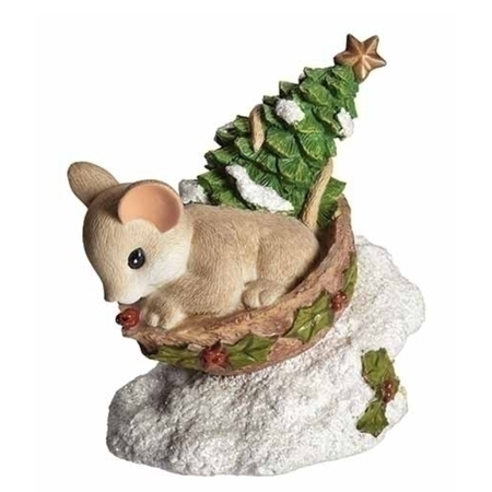 Charming Tails Charming Tails Mouse Sledding Figurine