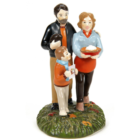 Department 56 Snow Village Halloween Touchdowns, Turkey and Pie Accessory