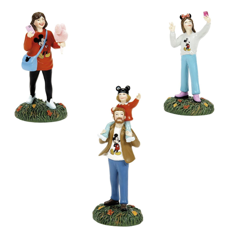 Department 56 Snow Village Halloween Visiting the Park Disney Set Accessory