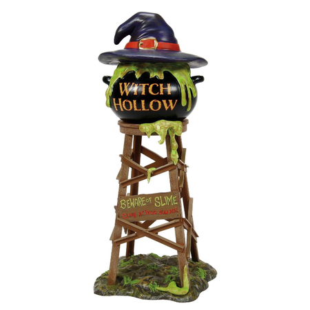 Department 56 Snow Village Halloween Witch Hollow Water Tower Accessory