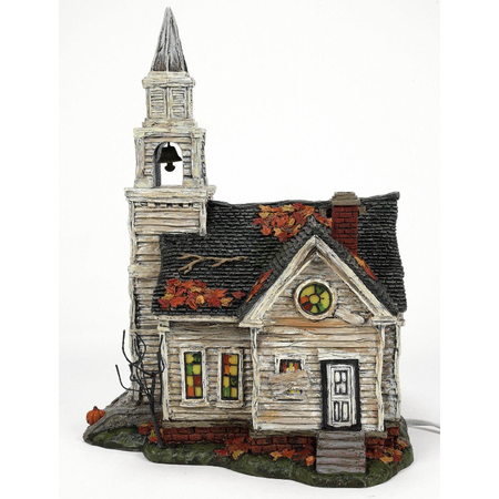 Department 56 Hot Properties Village Elvira Fallen Church of Falwell Lit Building