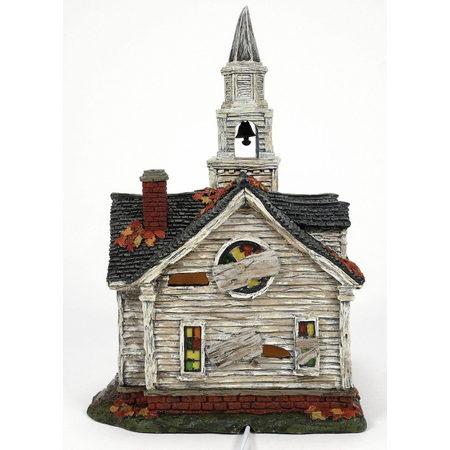 Department 56 Hot Properties Village Elvira Fallen Church of Falwell Lit Building