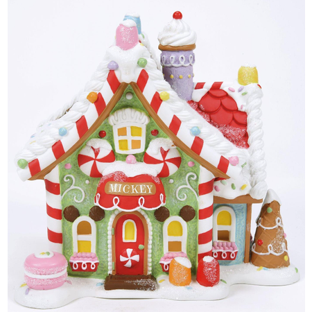 Department 56 Disney Village Mickey's Peppermint Villa Lit House