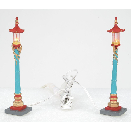 Department 56 Christmas in the City Chinatown Post Lamps Lit Accessory