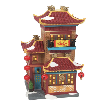 Department 56 Christmas in the City Lunar Dragon Lit Tea House