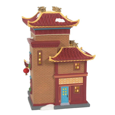 Department 56 Christmas in the City Lunar Dragon Lit Tea House