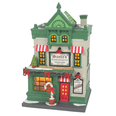 Department 56 Christmas in the City Santa's Corner Confectionary Lit Building