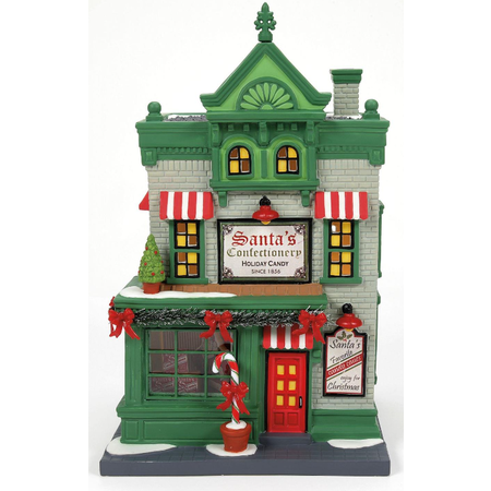 Department 56 Christmas in the City Santa's Corner Confectionary Lit Building