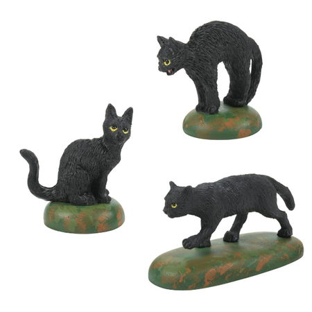 Department 56 Halloween Cross Product A Clowder of Black Cats Accessory