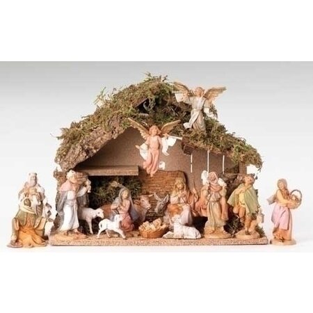 Fontanini Fontanini Nativity 16 Piece Set with Italian Stable 5" Collection