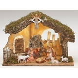 Fontanini Fontanini LED Nativity 9 Piece Set with Italian Stable 5" Collection