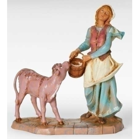 Fontanini Fontanini Julia, Villager with Calf 7.5" Collection