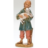 Fontanini Fontanini Silas, Boy Shepherd with Sheep 7.5" Collection