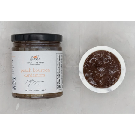 Finch + Fennel Finch + Fennel Peach Bourbon Cardamom Fruit Preserves for Cheese