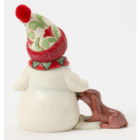 Jim Shore Jim Shore Snowman with Dog Pint Sized Figurine