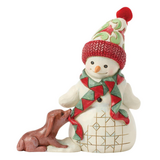 Jim Shore Jim Shore Snowman with Dog Pint Sized Figurine