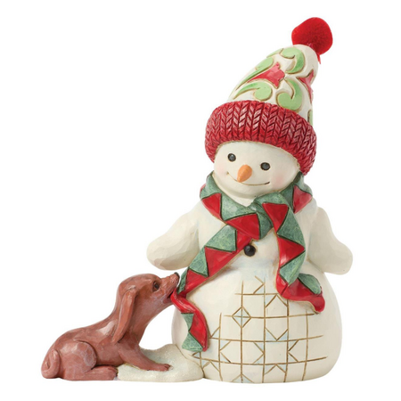 Jim Shore Jim Shore Snowman with Dog Pint Sized Figurine