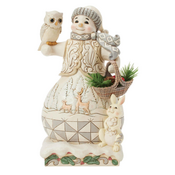 Jim Shore Jim Shore Woodland Snowman with Basket Figure