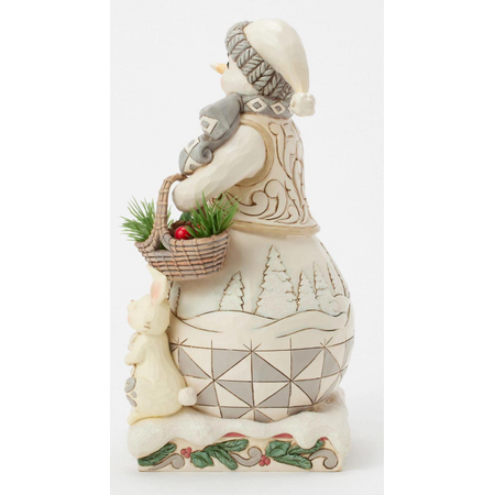 Jim Shore Jim Shore Woodland Snowman with Basket Figure