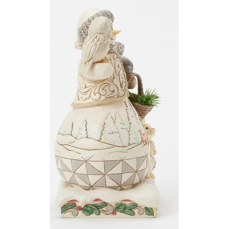 Jim Shore Jim Shore Woodland Snowman with Basket Figure