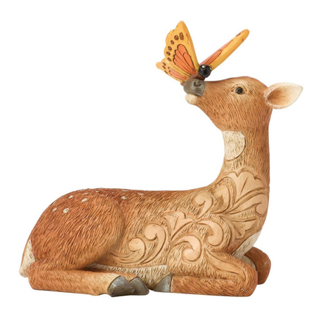 Jim Shore Jim Shore Deer with Butterfly Figurine