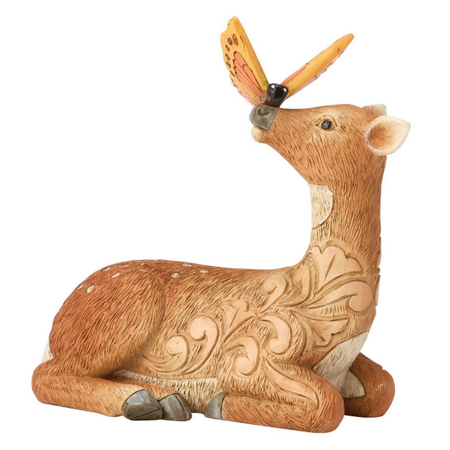 Jim Shore Jim Shore Deer with Butterfly Figurine