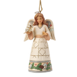 Jim Shore Jim Shore White Woodland Angel with Owl Ornament